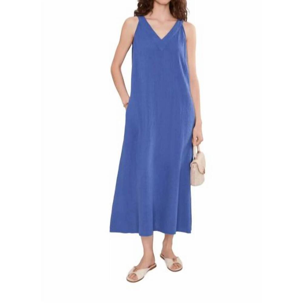 NEW ELLIOTT LAUREN guaze maxi dress in chambray